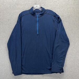 Stio Pullover Mens XL Blue 1/4 Zip Tipton Tech Hiking Performance Sweater